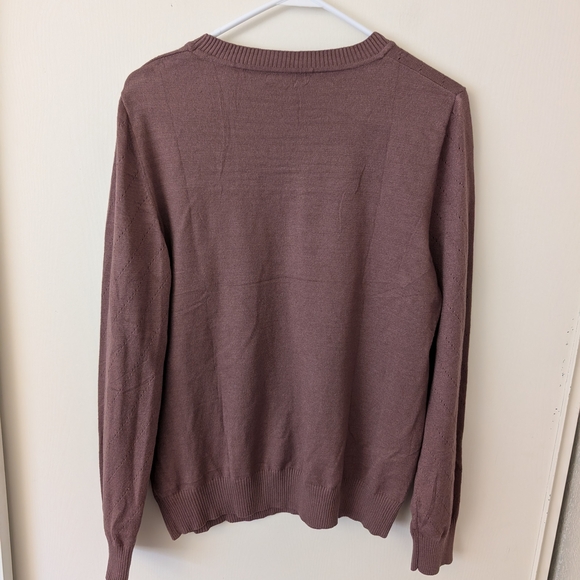 Sampeel Womens XL Brown Sweater Cottagecore Bohemian Indie Neutral Minimalist - Picture 5 of 7